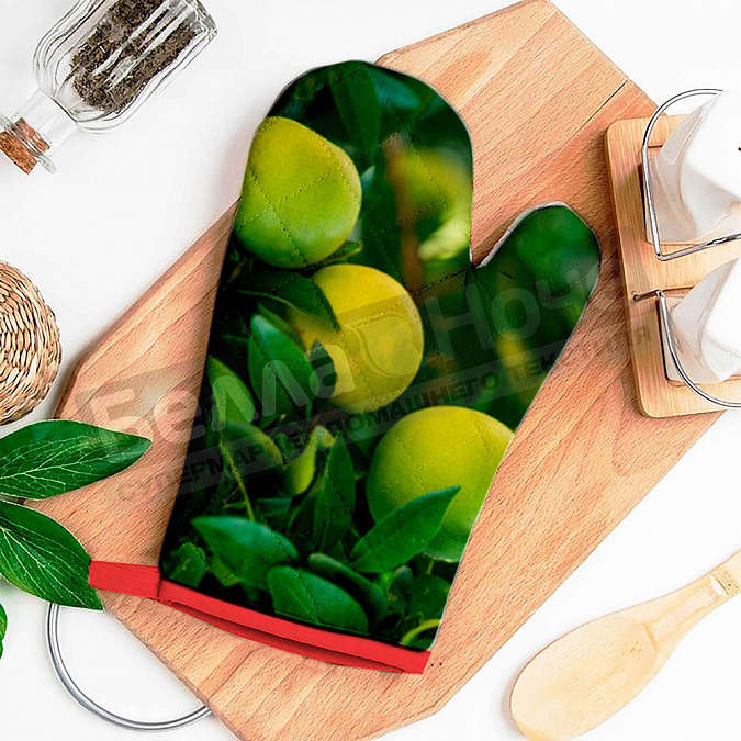 Детальная картинка товара «бояртекс рукавица двунитка 26*18 стеганная яблоневый сад маркировка»