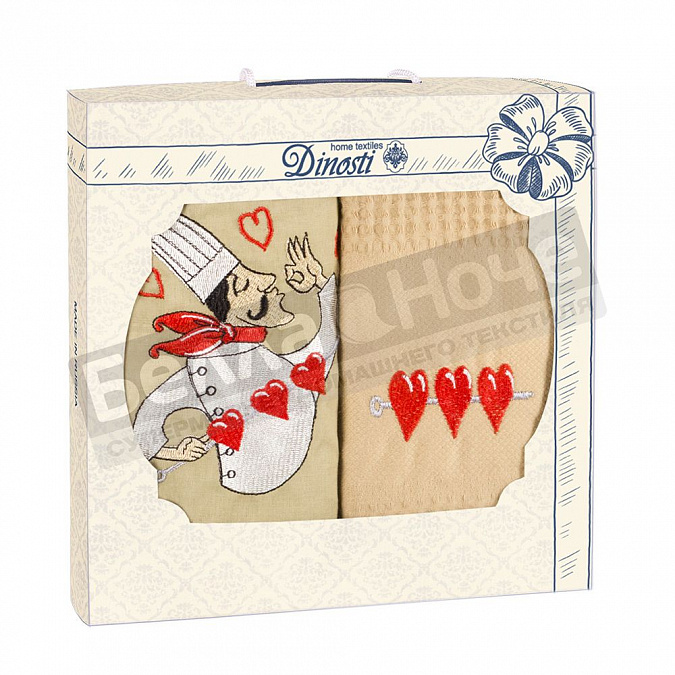 Детальная картинка товара «диности 2 пр. фартук 72*85+ полотенце 50*60 фс-34 белиссимо»