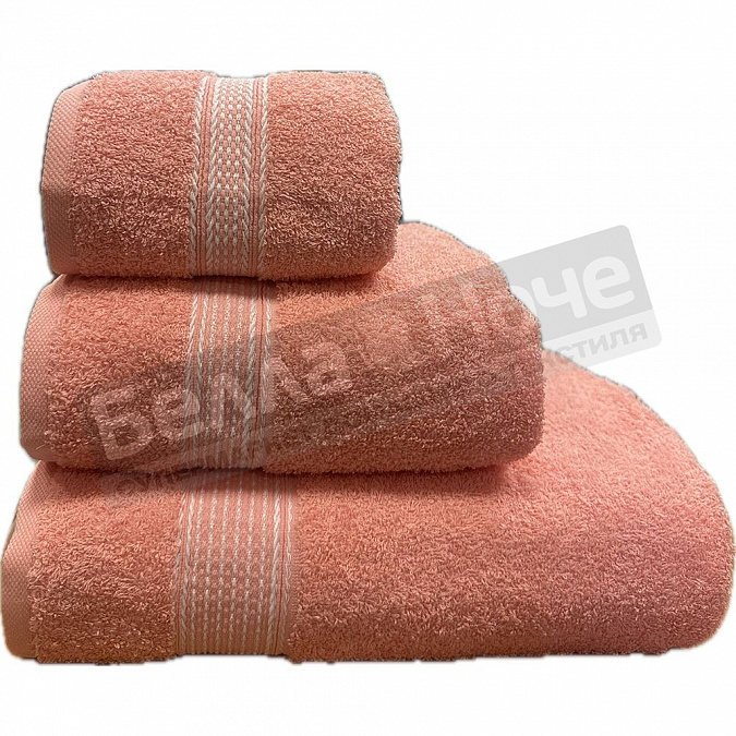 Детальная картинка товара «ввт 3 пр. к-т полотенец цв.311 лососевый 375гр (100)»