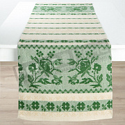 Беларусь Рушник лён- хл 43*150 рис.810 цв.5 Белорусский Зелёный