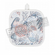Веросса Прихватка х/б 20*20 8519/2 Птички Серый