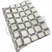 НТФ Одеяло детс байковое 420гр 100*140 Клетка Белый / Серый