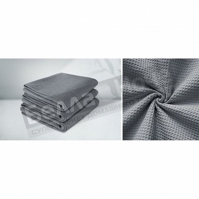 Детальная картинка товара «luxor полотенце ваф гл/кр 100*150 серый»