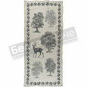 Беларусь Полотенце лён- хл 50*120 рис.197 цв.1 Лесное- 1 Серо- синий