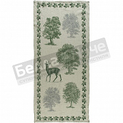 Беларусь Полотенце лён- хл 50*120 рис.197 цв.2 Лесное- 1 Серо- зелёный