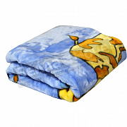 Смун Плед синтетический 110*140 глад. 553-2 Жираф на голубом фоне