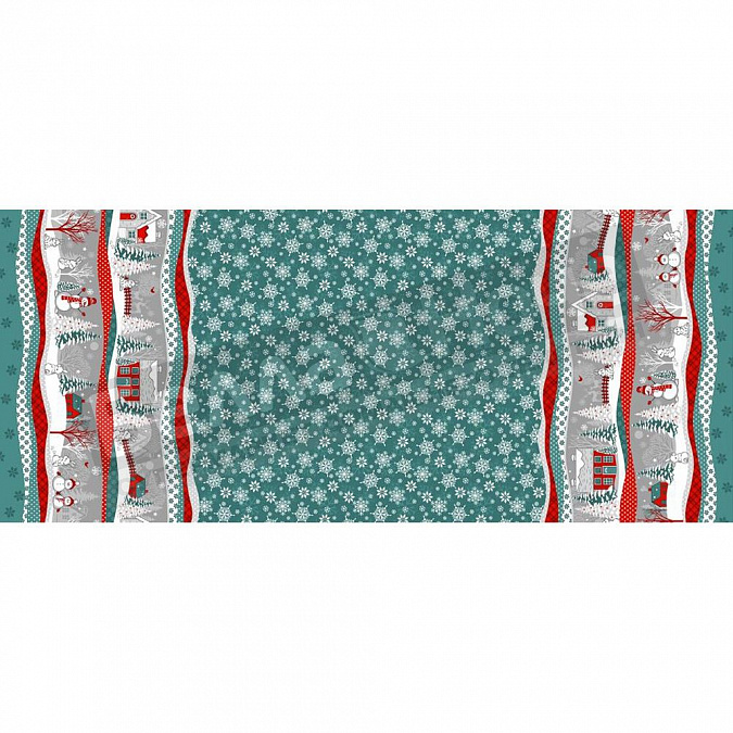 Детальная картинка товара «нг тг скатерть рогожка 150*180 нарядная сказка зеленый»