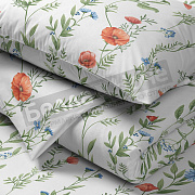 Хорошо Дома Простыня поплин Евро 220*240 30245/1 Цветочный вальс