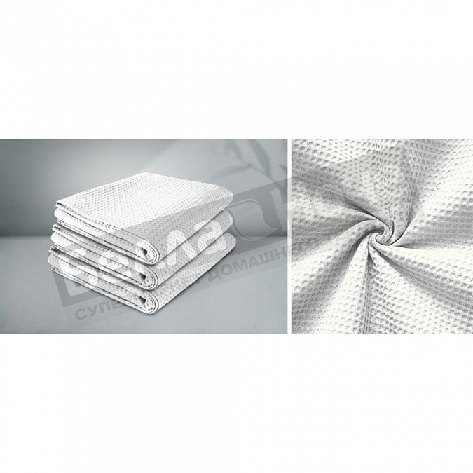 Детальная картинка товара «luxor полотенце ваф гл/кр 65*135 белый»