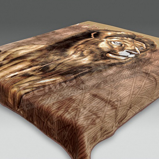 Детальная картинка товара «смун плед синтетический 150*200 глад. обл. 3012 лев»