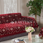 Картекс Покрывало ПШЛ 180*220 Бордовый РОМАШКА