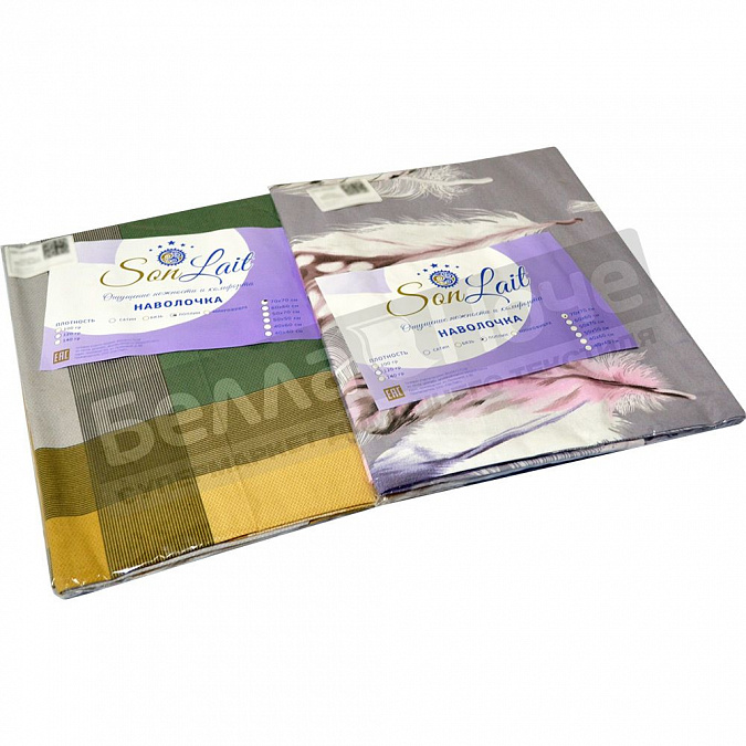Детальная картинка товара «сонлайт комплект наволочек поплин 2-70*70 ассорти»