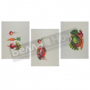 Беларусь 3 пр. Ком-т полотенец лён- хл 3-45*60 рис. 60 цв.1 Борщ