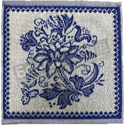 Авангард Салфетка махр. пестр. 33*33 С79-ЮА рис.3021 Гжель-3