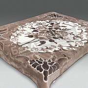 Смун Плед синтетический 200*240 глад. 6038-1 Бабочка Бежевый