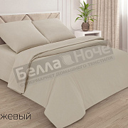 ADELIS Простынь поплин гл/кр на резинке 180*200/20 Бежевый