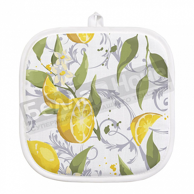 Детальная картинка товара «ст прихватка двунитка 20*20 30007/1 лимонная эстетика»