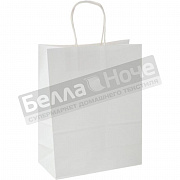 Пакет подарочный 31*44+12 Крафт / Белый L1311