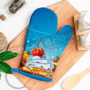 Бояртекс Рукавица двунитка 26*18 стеганная Кондитерская лавка МАРКИРОВКА