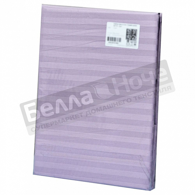 Детальная картинка товара «люксония простыня страйп- сатин 1,5сп. серый»