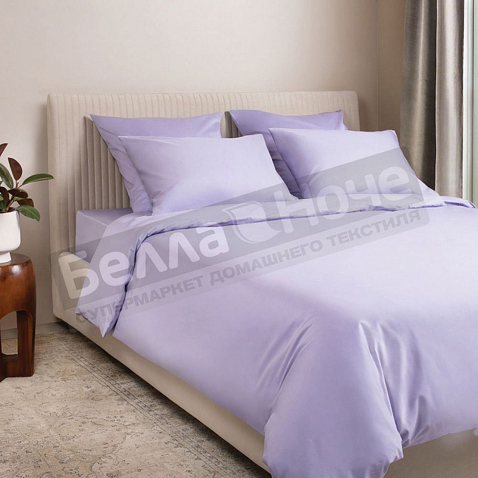 Детальная картинка товара «экотекс моноспейс простыня на резинке сатин 180*200/23 сиреневый»