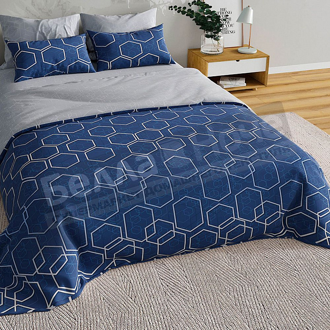 Детальная картинка товара «кпб сонлайт перкаль евро геометрия свечения»