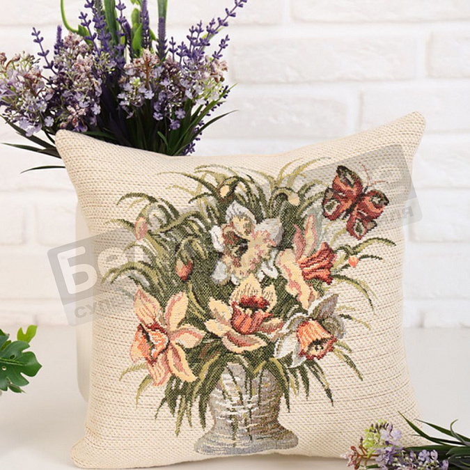 Детальная картинка товара «гобелен плюс наволочка 32*32 нарциссы»