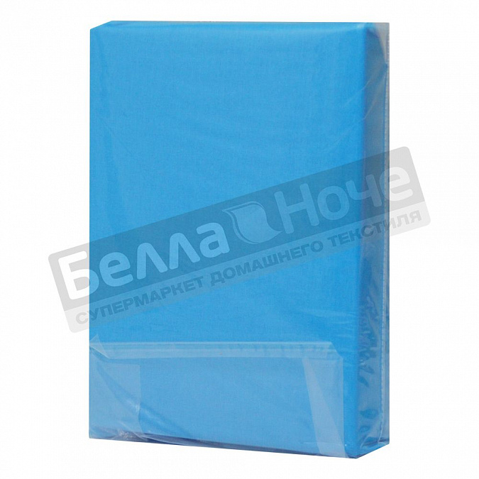 Детальная картинка товара «люксония простыня поплин гл/кр 1,5сп. лазурный»