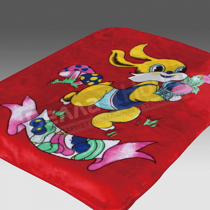 Детальная картинка товара «смун плед синтетический 110*140 глад. 502-2 заяц красный»