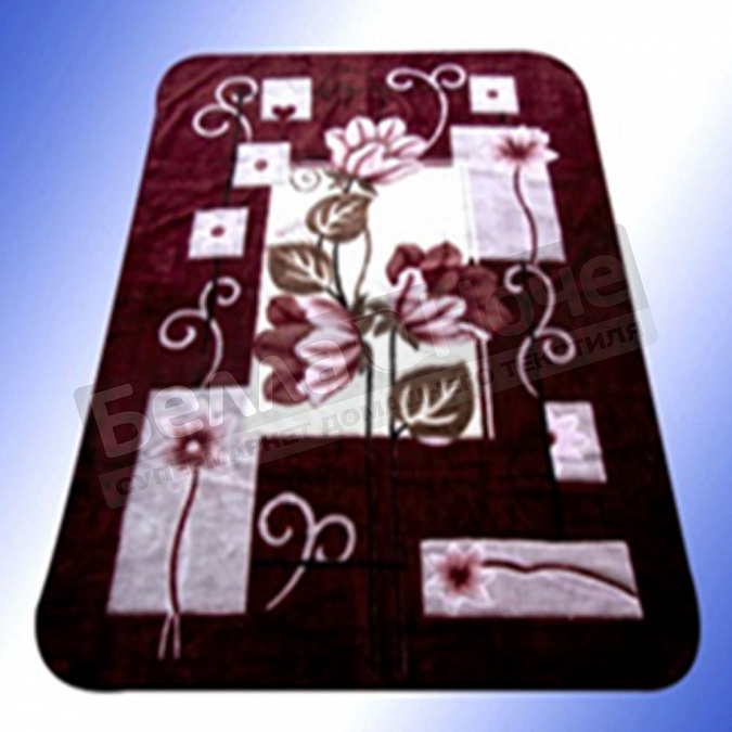 Смун Плед синтетический 200*240 глад. 6034-1 "45" Бордовый 