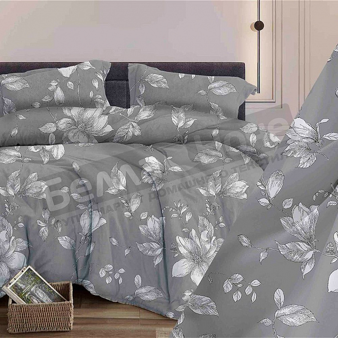 Детальная картинка товара «кпб бояртекс бязь евро 346 грация в.8 серый (l)»