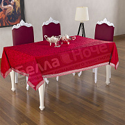 Метеор KDK Скатерть с гипюром 160*220 Бордовый